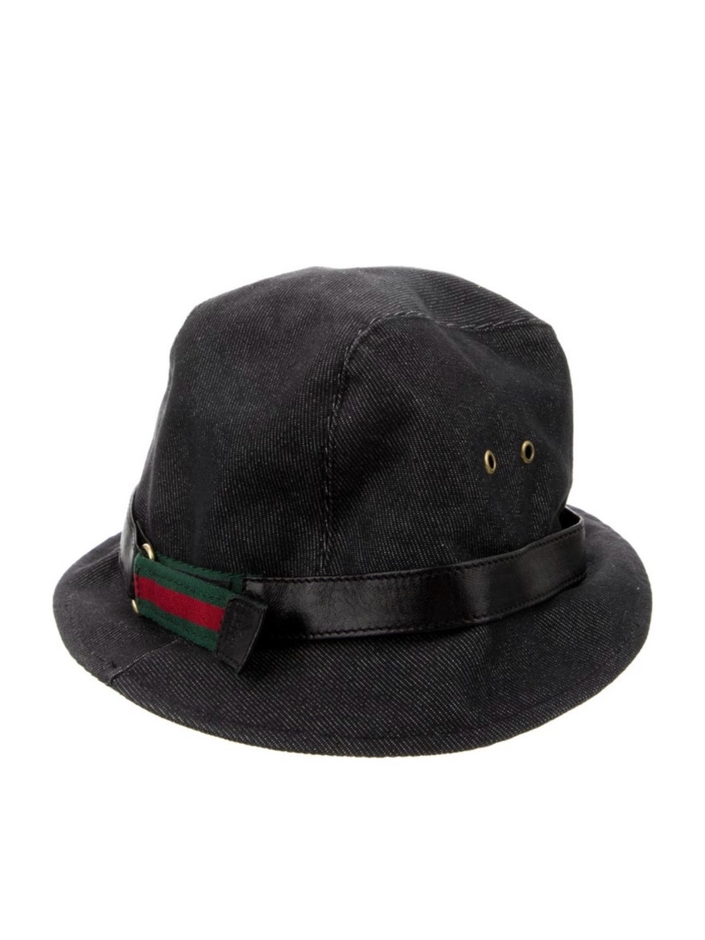 Gucci Black Denim Canvas Bucket Hat. Size small